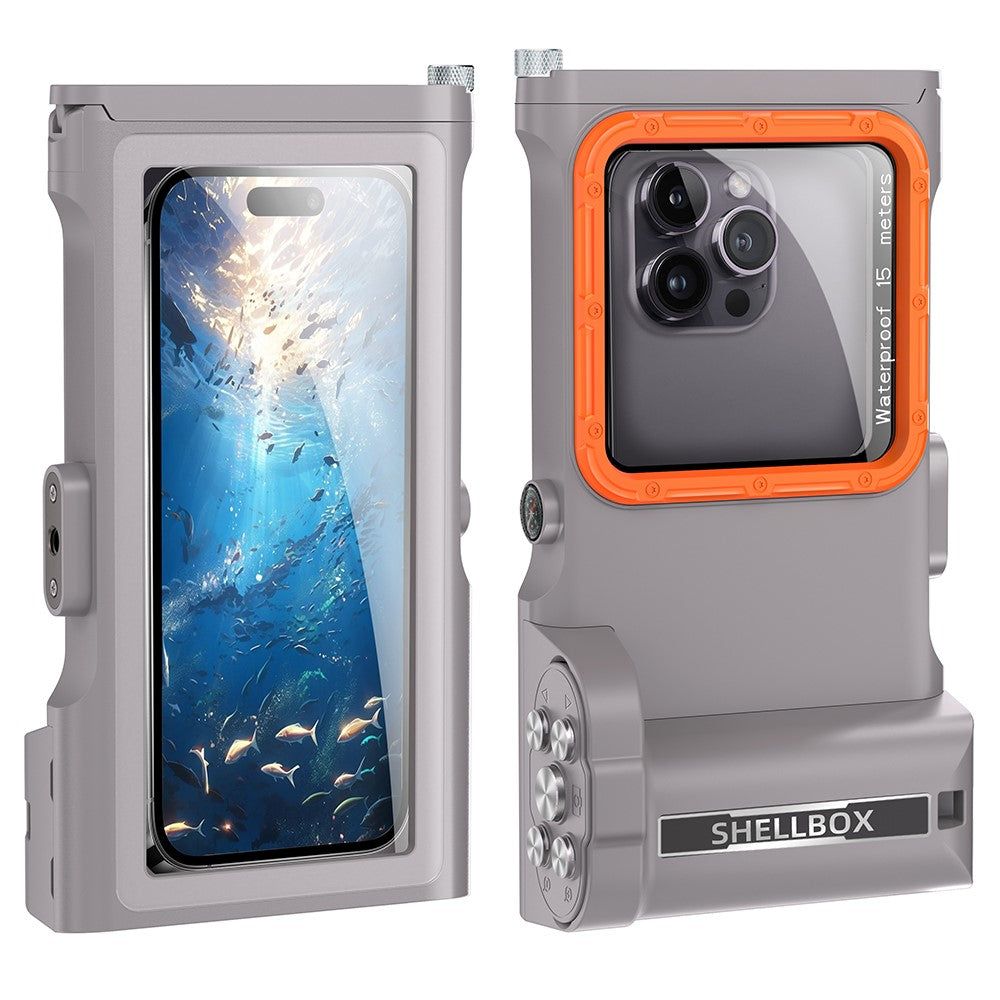 SHELLBOX Pro Gen 3 Waterproof Case for iPhone 16 Pro Max X XR XS Max/Samsung Galaxy S25 Ultra Bluetooth-Compatible 15m Diving Shell