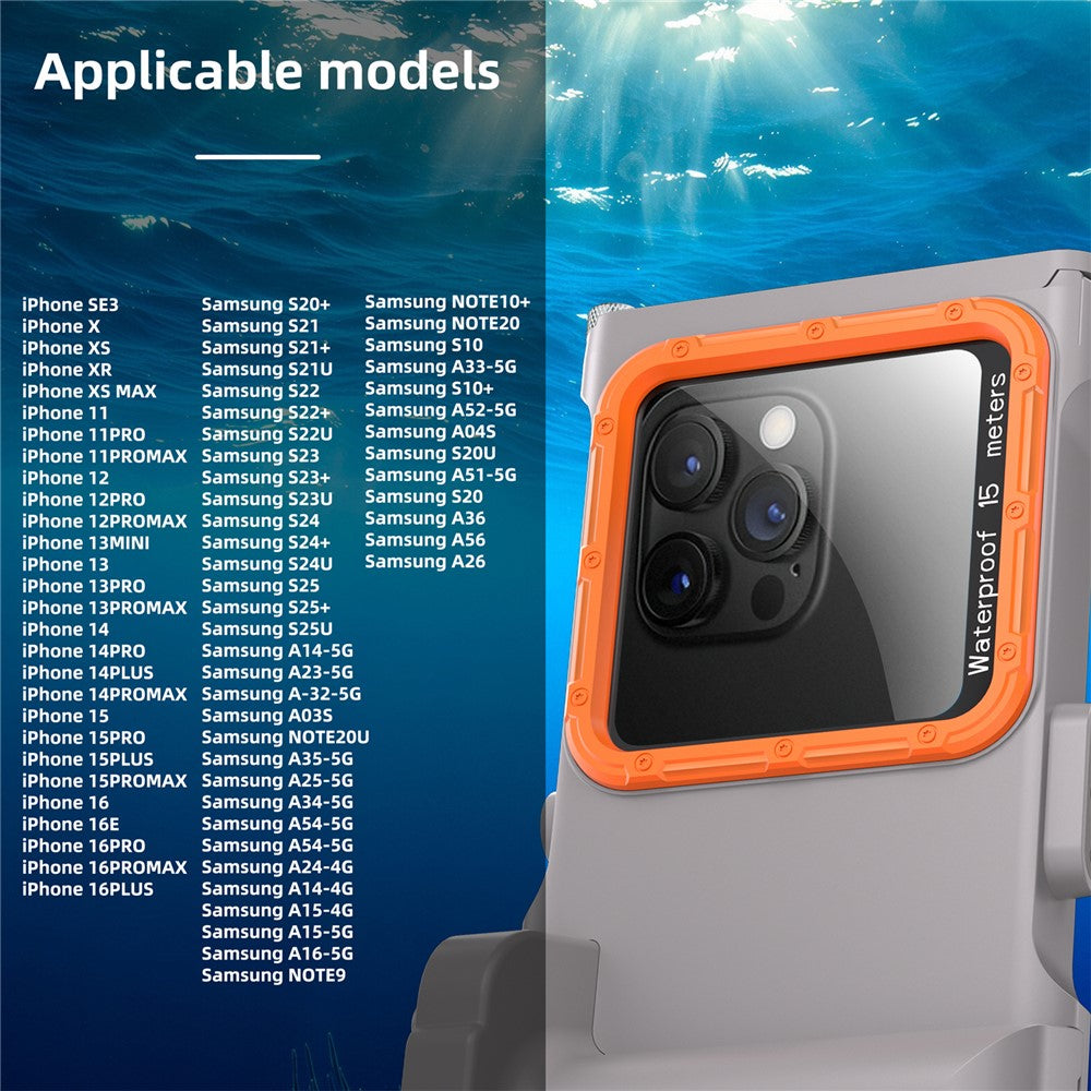 SHELLBOX Pro Gen 3 Waterproof Case for iPhone 16 Pro Max X XR XS Max/Samsung Galaxy S25 Ultra Bluetooth-Compatible 15m Diving Shell