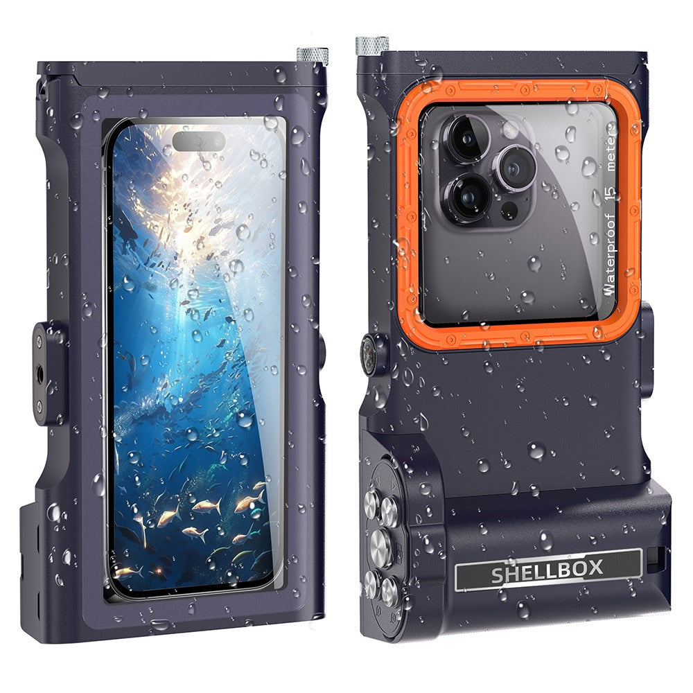 SHELLBOX Pro Gen 3 Waterproof Case for iPhone 16 Pro Max X XR XS Max/Samsung Galaxy S25 Ultra Bluetooth-Compatible 15m Diving Shell