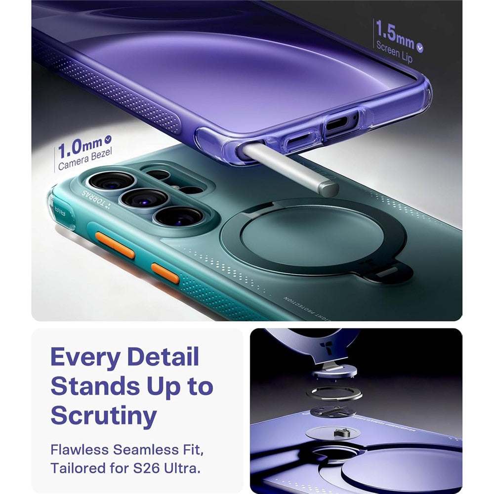 TORRAS Ostand Q3 Air Series For Samsung Galaxy S26 Ultra Magnetic Case with Kickstand Shockproof PC + TPU Phone Cover