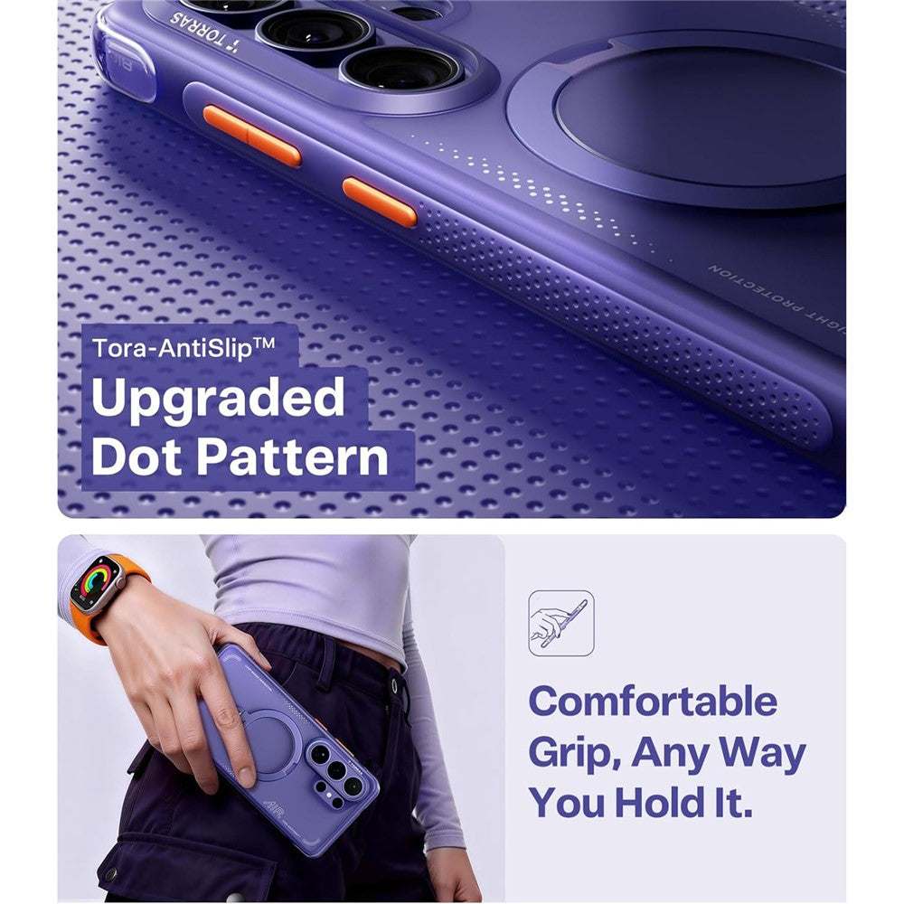 TORRAS Ostand Q3 Air Series For Samsung Galaxy S26 Ultra Magnetic Case with Kickstand Shockproof PC + TPU Phone Cover