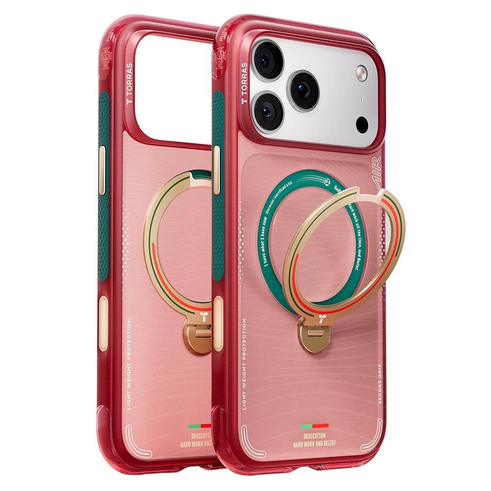TORRAS Ostand Q3 Air for iPhone 17 Pro Max Magnetic Case 360° Rotating Kickstand TPU PC Phone Cover, FPF Limited Edition