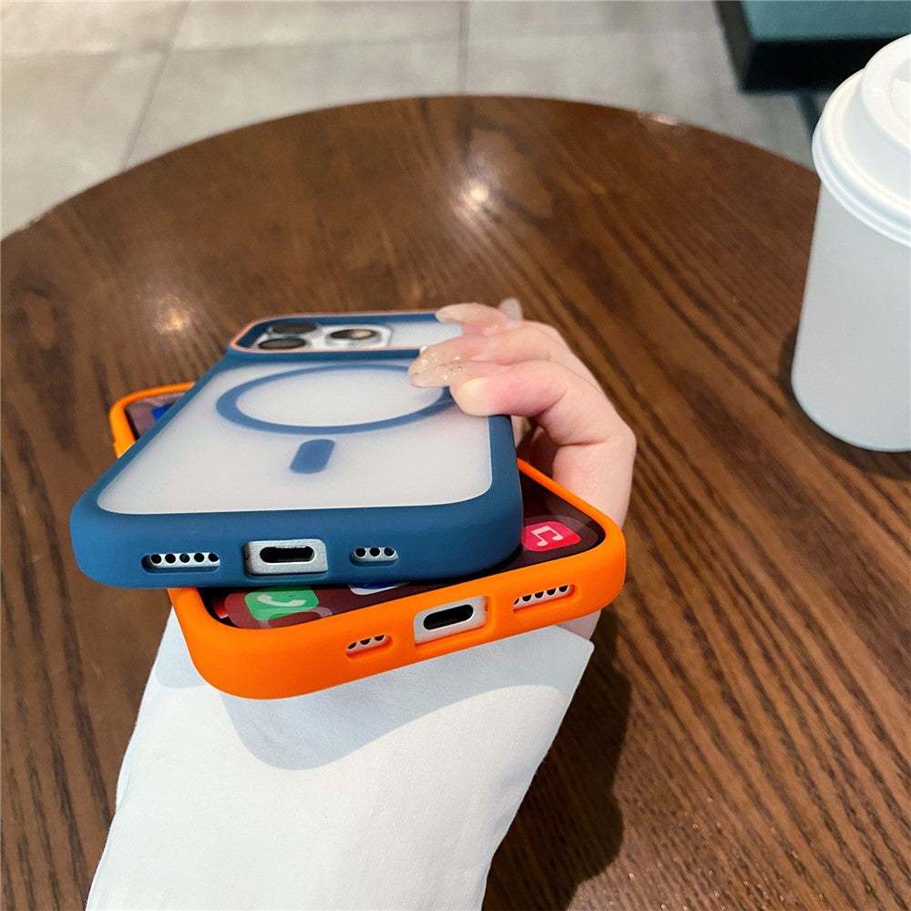 iPhone 16 Pro Magnetic Case with large viewing window, TPU and PC shockproof phone cover