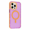 For iPhone 15 Pro Max Magnetic Case PC + TPU Dual-Layer Shockproof Anti-Slip Phone Cover with Metal Buttons
