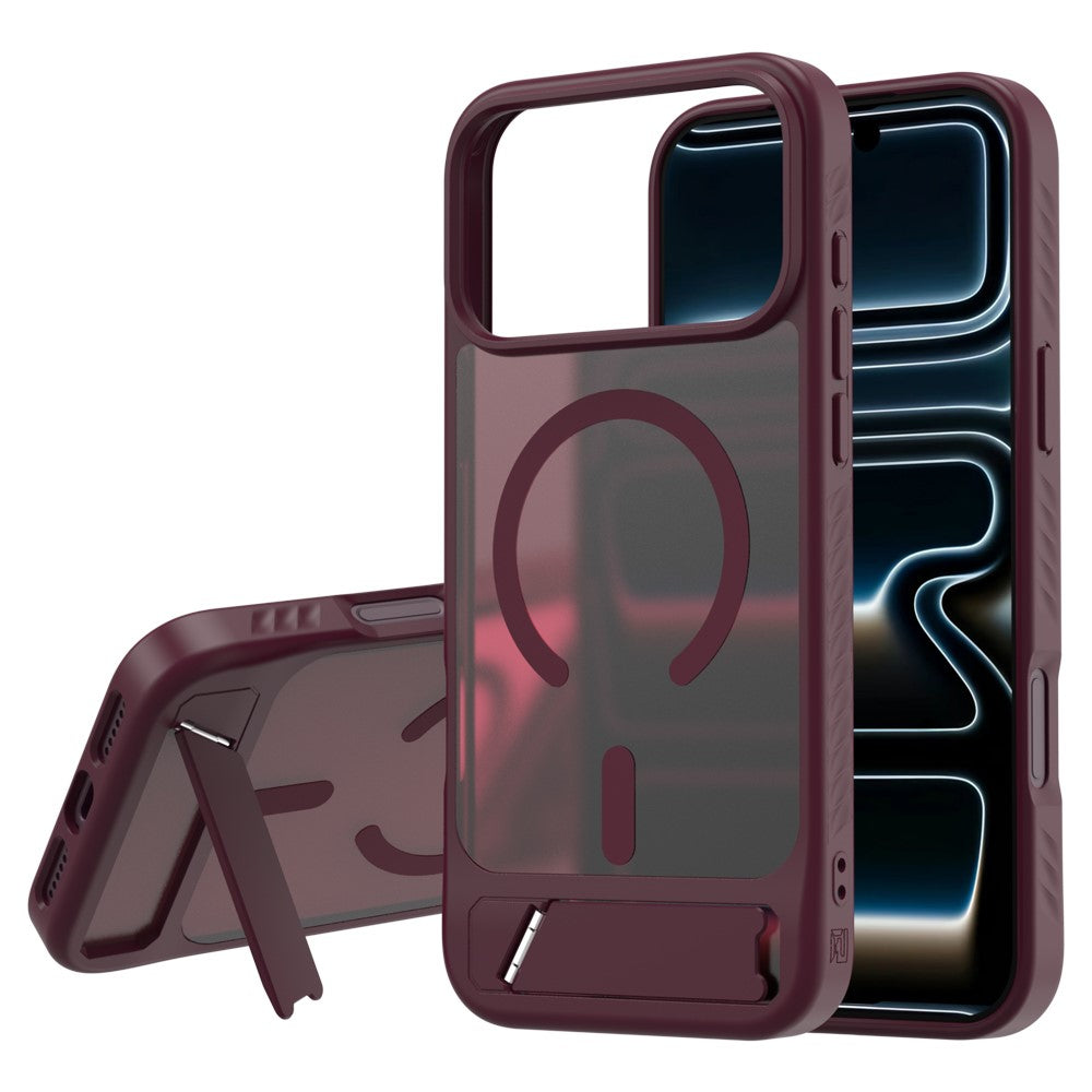 LEREACH Le-Chic Series for iPhone 18 Pro Max / 17 Pro Max Magnetic Case TPU + PC Kickstand Phone Cover