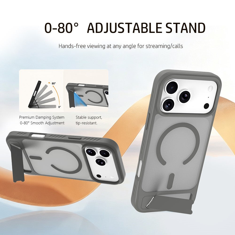 LEREACH Le-Chic Series for iPhone 18 Pro Max / 17 Pro Max Magnetic Case TPU + PC Kickstand Phone Cover