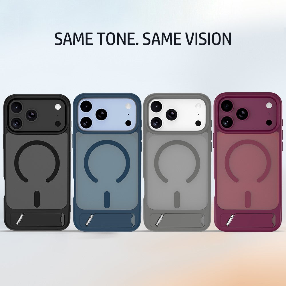 LEREACH Le-Chic Series for iPhone 18 Pro Max / 17 Pro Max Magnetic Case TPU + PC Kickstand Phone Cover