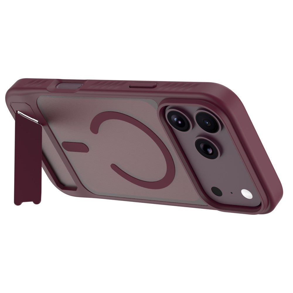 LEREACH Le-Chic Series for iPhone 18 Pro Max / 17 Pro Max Magnetic Case TPU + PC Kickstand Phone Cover
