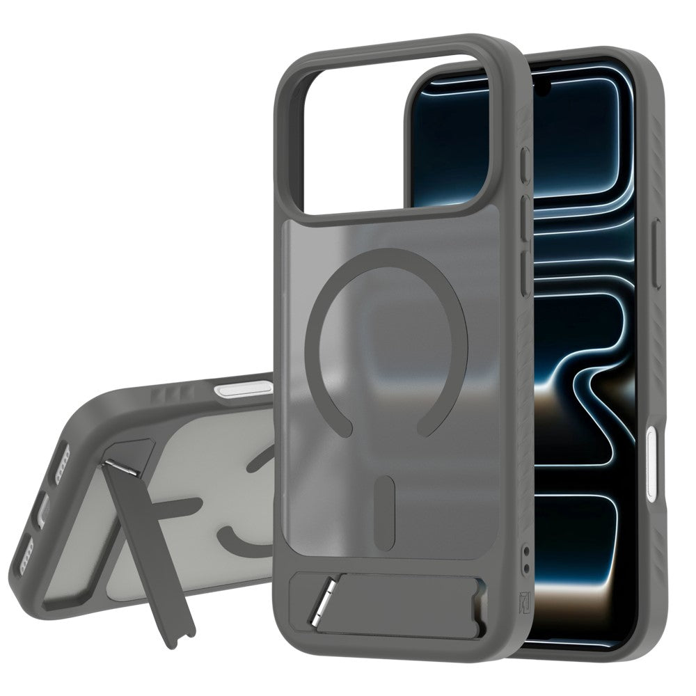 LEREACH Le-Chic Series for iPhone 18 Pro Max / 17 Pro Max Magnetic Case TPU + PC Kickstand Phone Cover