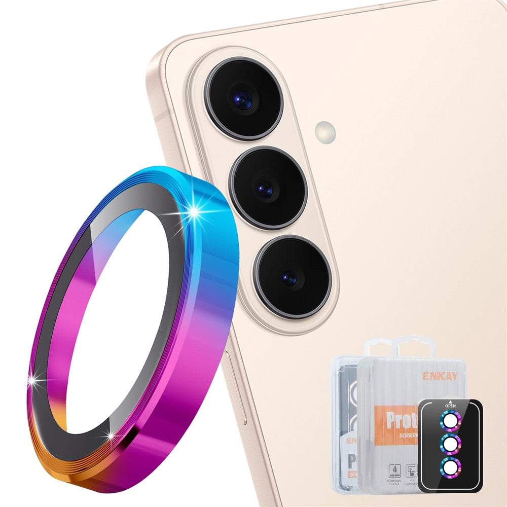 Samsung Galaxy S26 camera lens protector with aluminum alloy ring and tempered glass film
