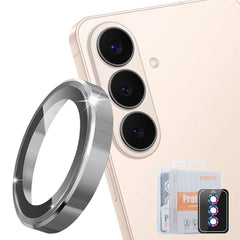 Samsung Galaxy S26 camera lens protector with metal ring and tempered glass film
