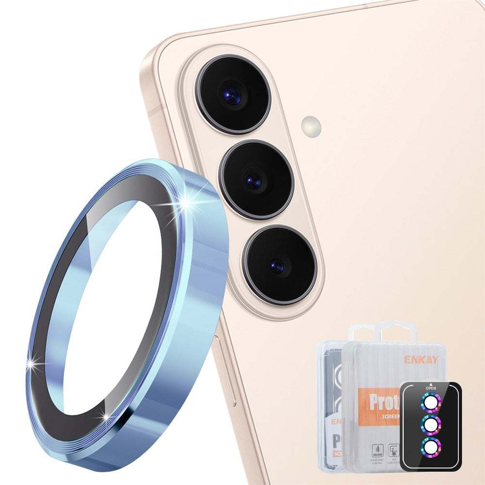 Samsung Galaxy S26 camera lens protector with metal ring and high aluminum-silicon glass film for durable, clear protection