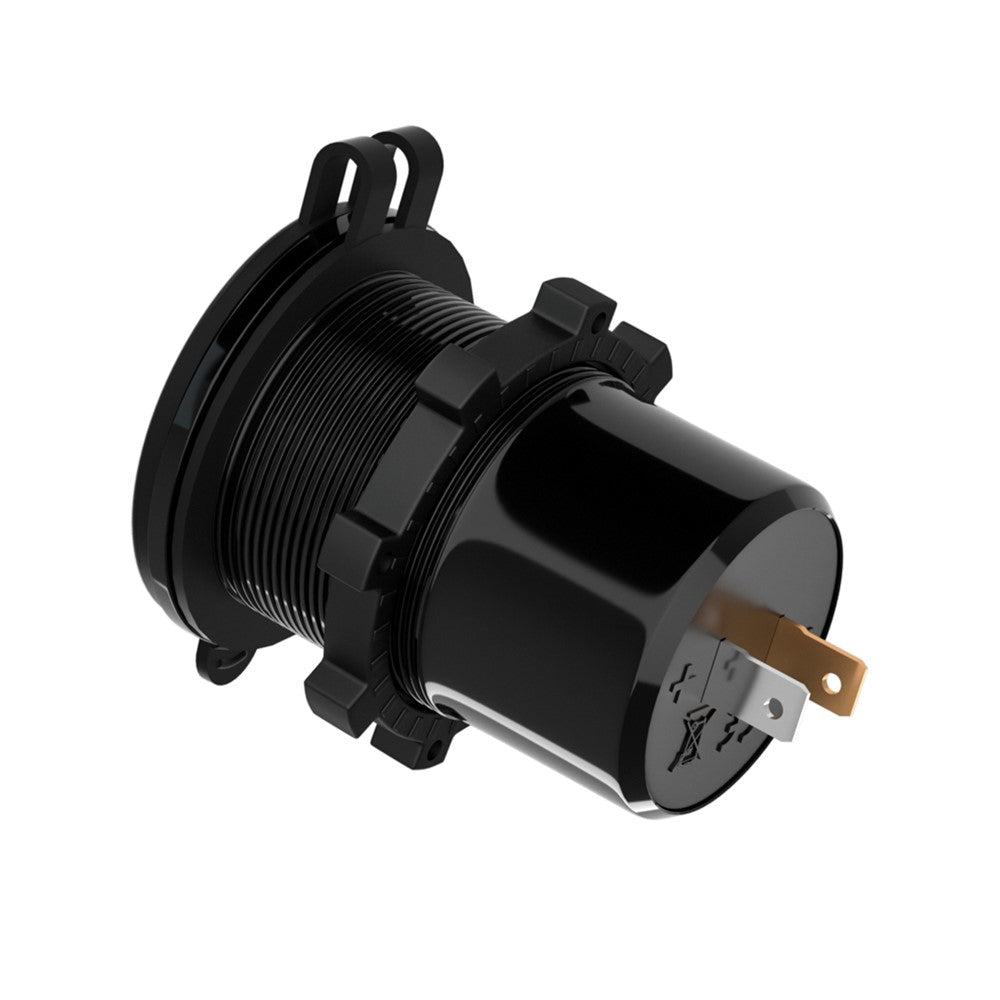 ZH-1427A1 Dual USB Port Car Charger Waterproof QC3.0 Fast Charging Adapter with Digital Display Screen