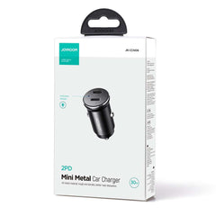 JOYROOM CCN06 Mini 30W Dual Type-C Ports Aluminum Alloy Car Charger Phone PD Fast Charging Adapter
