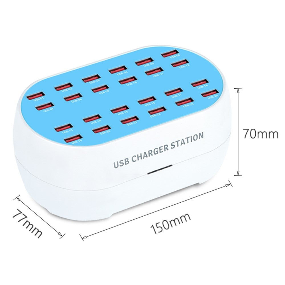 830-24 180W 24 Ports USB Charger Adapter Tablet Phone Charger Desktop USB Charging Station for iPhone Samsung Xiaomi Huawei