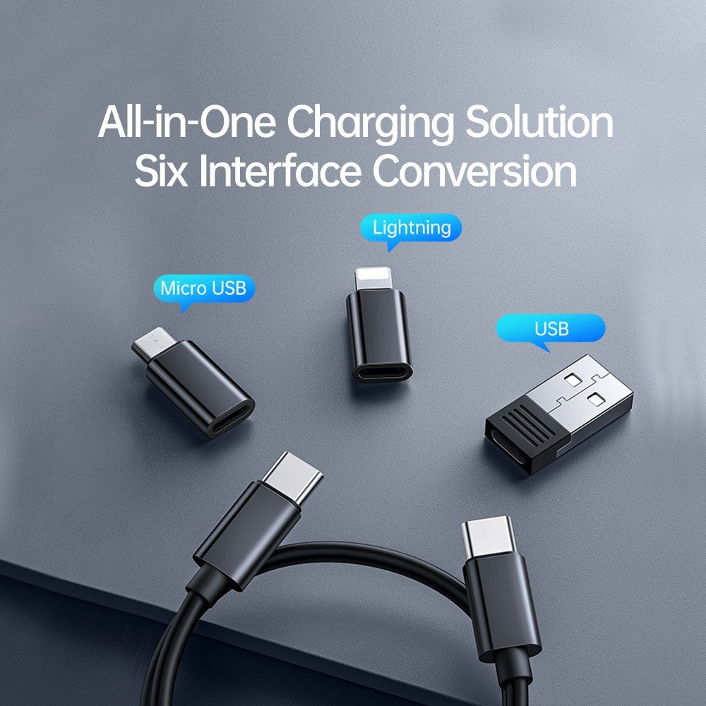 MCDODO WF-1720 Nano Series Multifunctional Fast Charging Data Cable Storage Box Set with Adapter, Eject Pin, Card Slot for Huawei, Xiaomi, Samsung