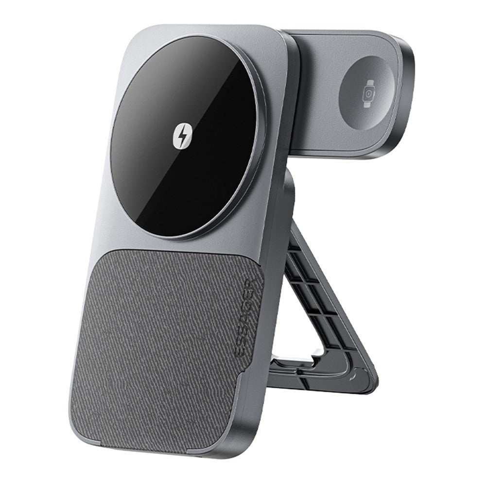 ESSAGER 3 in 1 Foldable Wireless Charger for Phone / Watch / Earbuds 15W Fast Charging Stand
