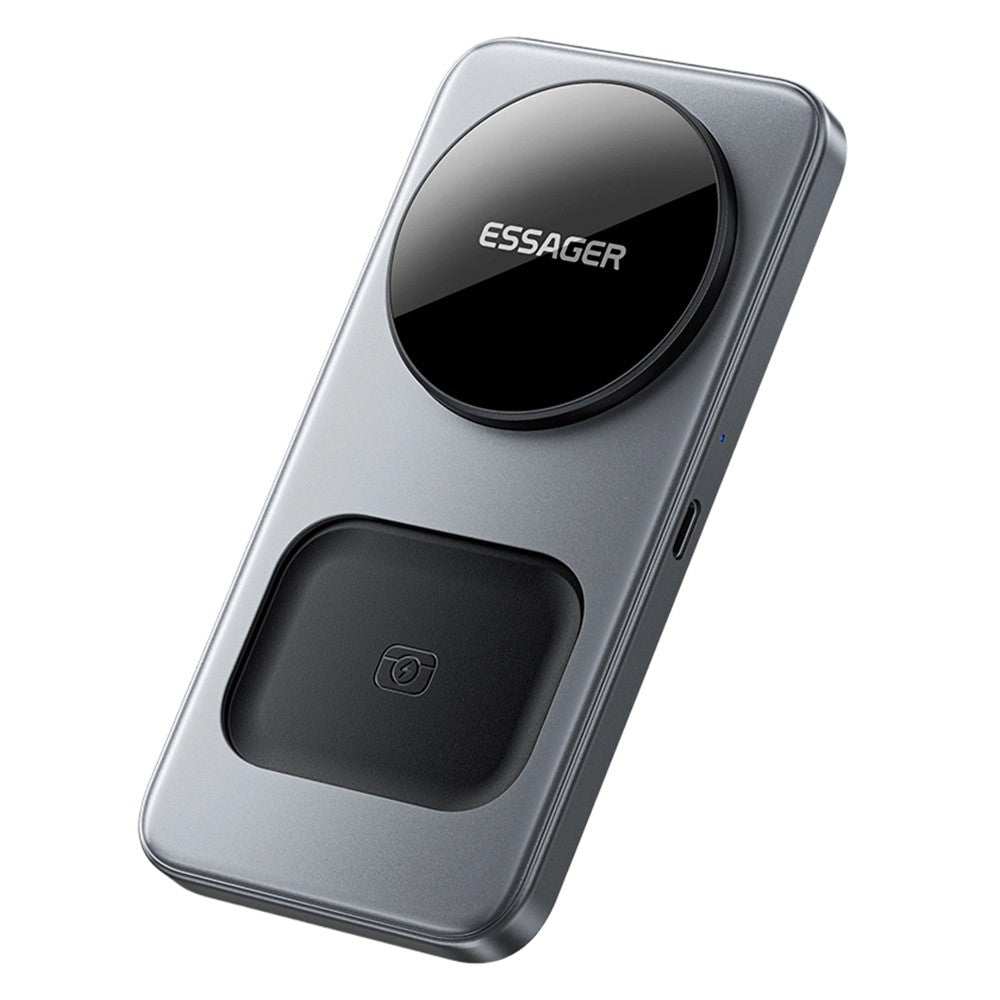 ESSAGER 3 in 1 wireless charger with 15W fast charging, foldable design for phone, watch, and earbuds