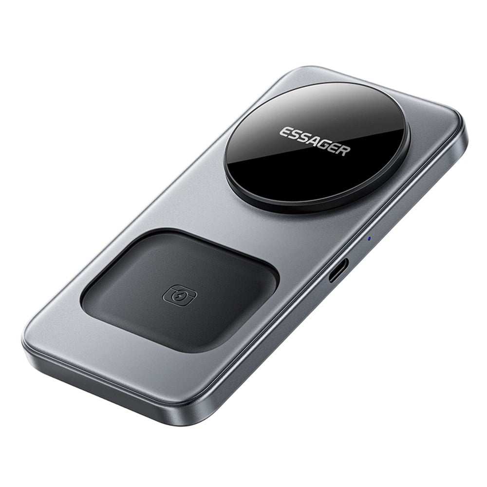 ESSAGER 3 in 1 foldable wireless charger with 15W fast charging for phone, watch, and earbuds