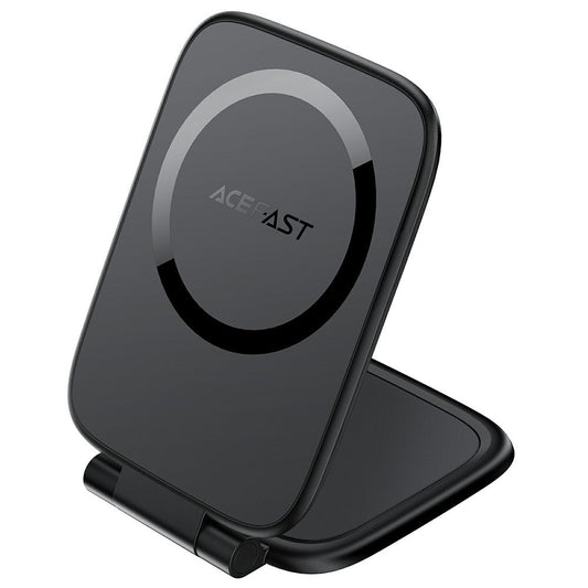 ACEFAST E46 ultra-thin black magnetic phone holder with 270° adjustable foldable design on desk