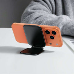 ACEFAST E46 ultra-thin foldable magnetic phone holder with 270° adjustable angle and anti-slip silicone surface on desktop stand