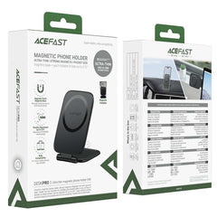 ACEFAST E46 ultra-thin black magnetic phone holder with 270° adjustable foldable desktop stand