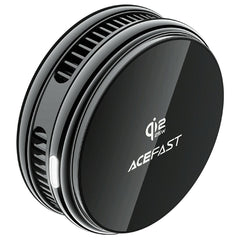 ACEFAST E47 Qi2 25W black wireless charger with magnetic cooling and fast charging for smartphones