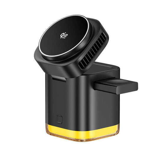 JJT-C53 5-in-1 Magnetic Wireless Charger Semiconductor Cooling System Qi2.2 25W Fast Charging Stand with Built-in Type-C Cable