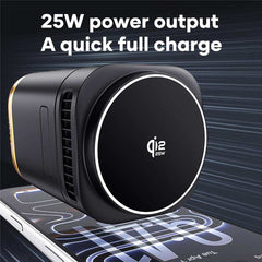 JJT-C53 5-in-1 Magnetic Wireless Charger Semiconductor Cooling System Qi2.2 25W Fast Charging Stand with Built-in Type-C Cable