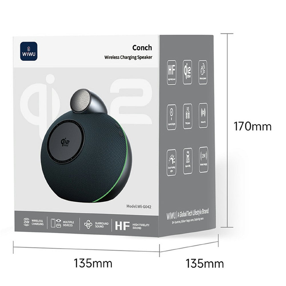 WIWU G042 3 in 1 Qi2.2 25W Wireless Charging Speaker Magnetic Fast Charger for Phone Watch Earbuds