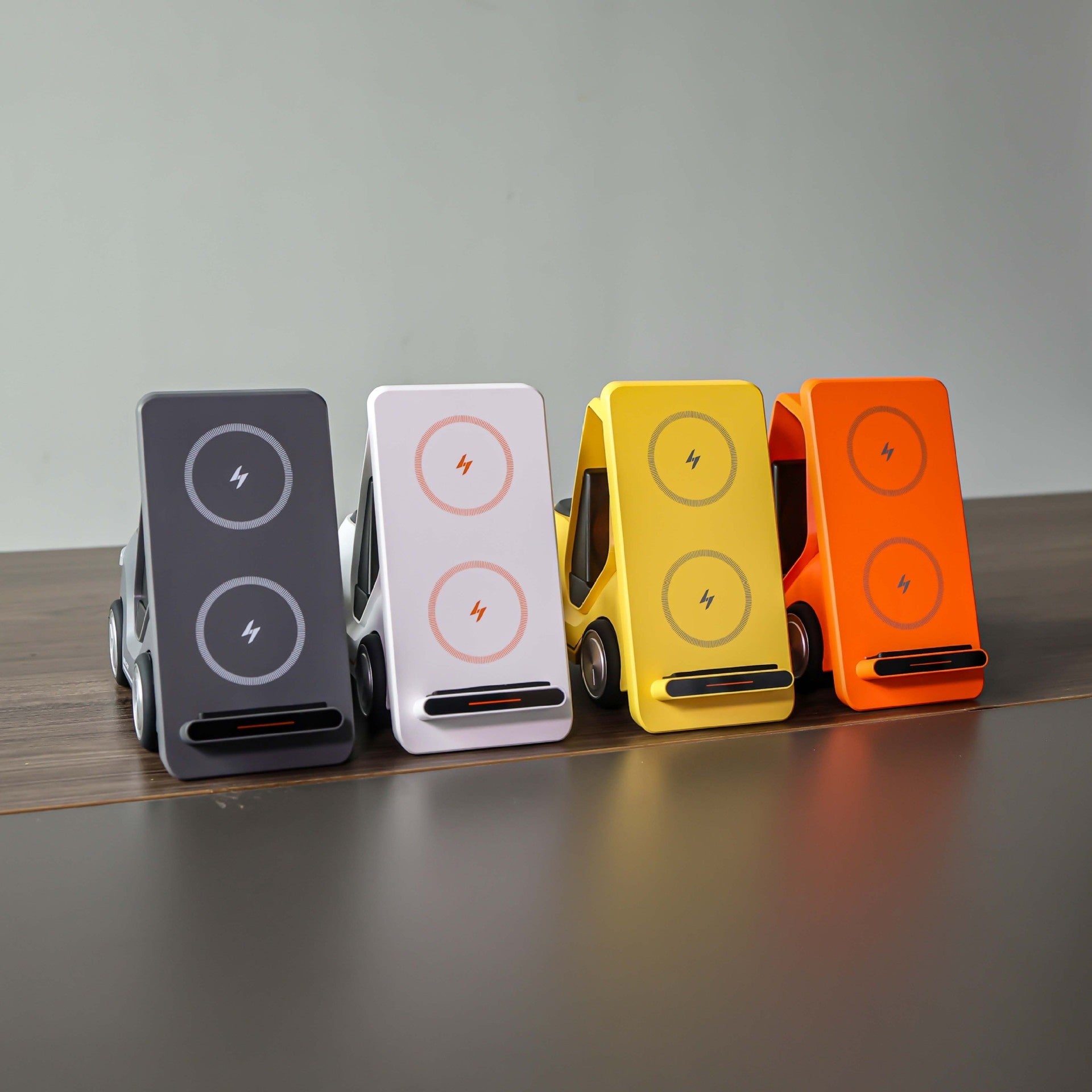 T20S Forklift Design 3 in 1 Desktop Wireless Charger Stand 15W Fast Charging for Phone Watch Earphone