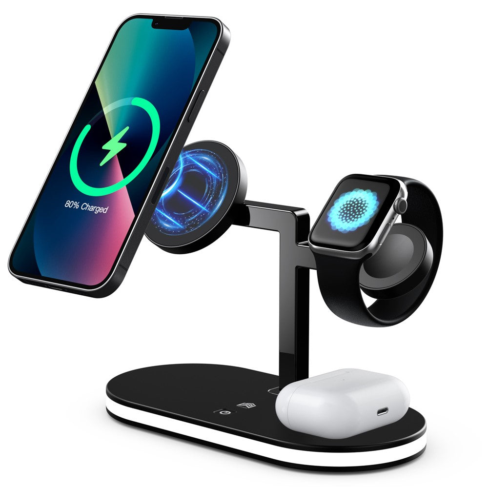 UD23 3 in 1 Magnetic Wireless Charger Station for iPhone 12-15 / Apple Watch / Earphones