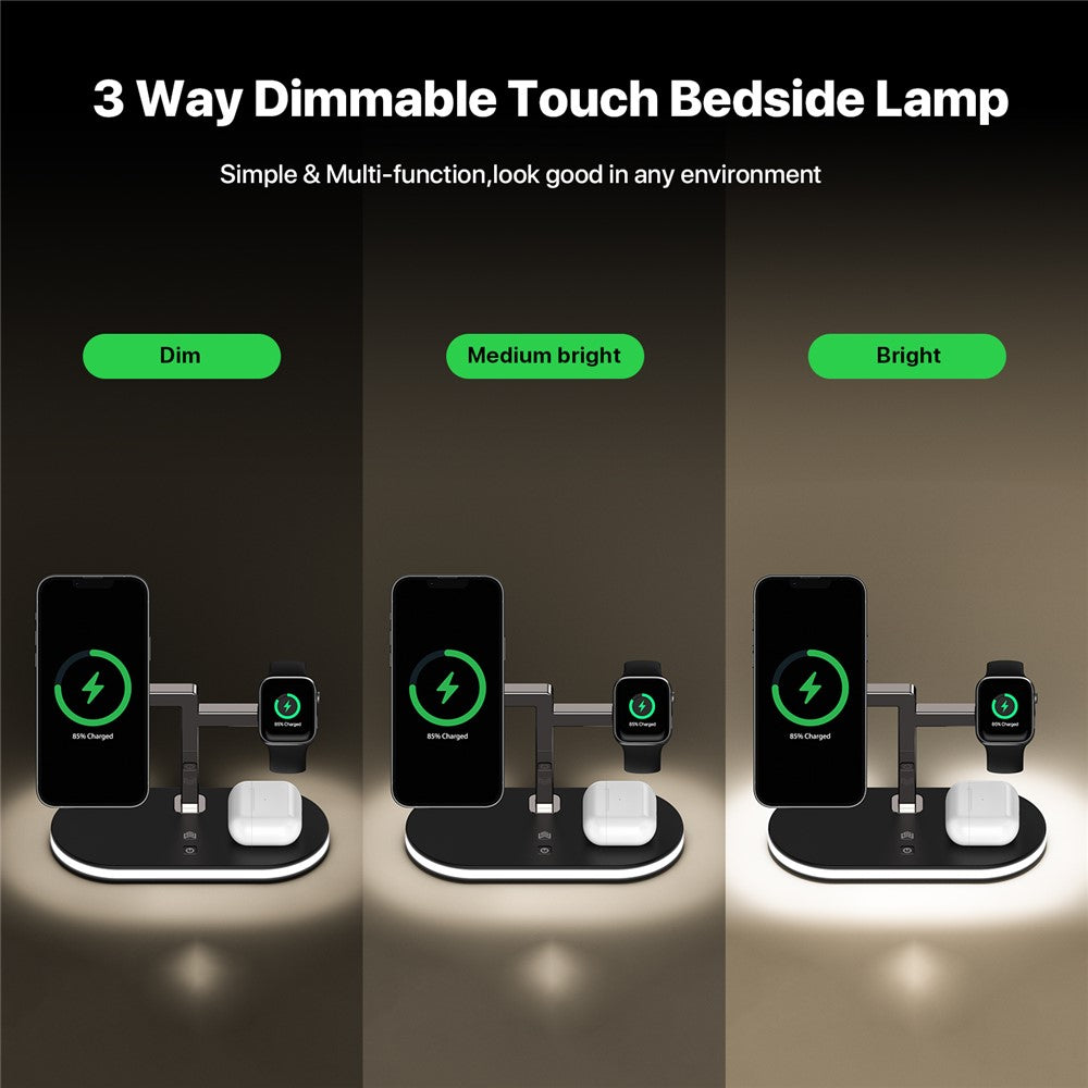 UD23 3 in 1 Magnetic Wireless Charger Station for iPhone 12-15 / Apple Watch / Earphones