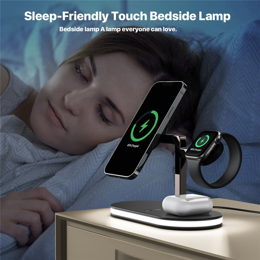 UD23 3 in 1 Magnetic Wireless Charger Station for iPhone 12-15 / Apple Watch / Earphones