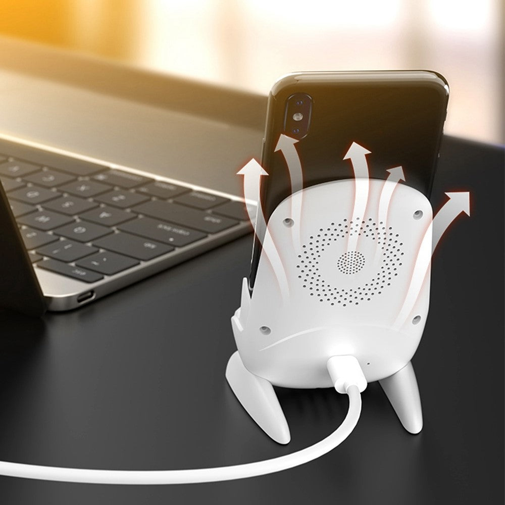 S88 Magnetic Adapter Design 15W Wireless Charging Stand Holder Wireless Charger Sound Amplifier Function