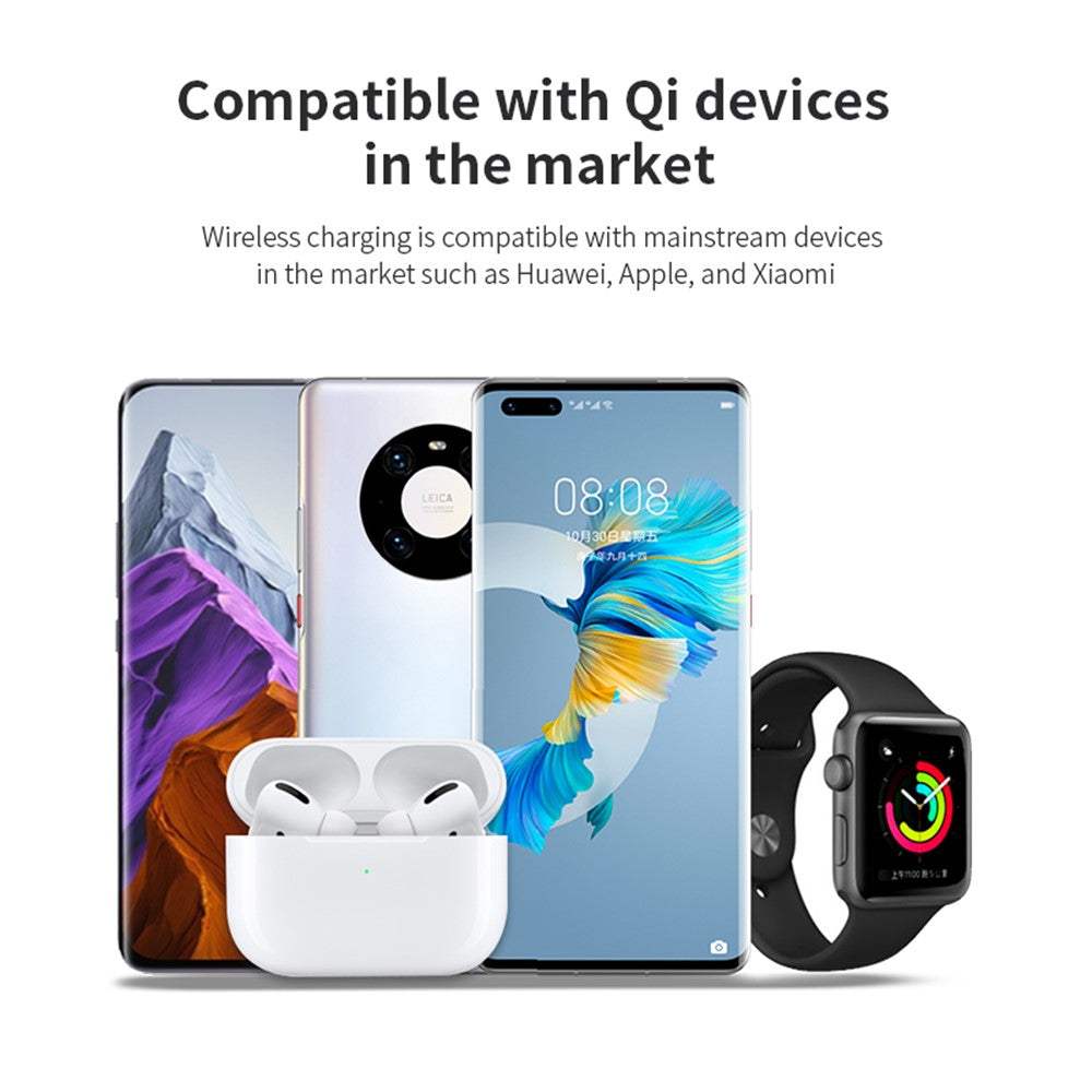 3 in 1 15W magnetic wireless charger with tree branch design and LED ambient light on desktop stand