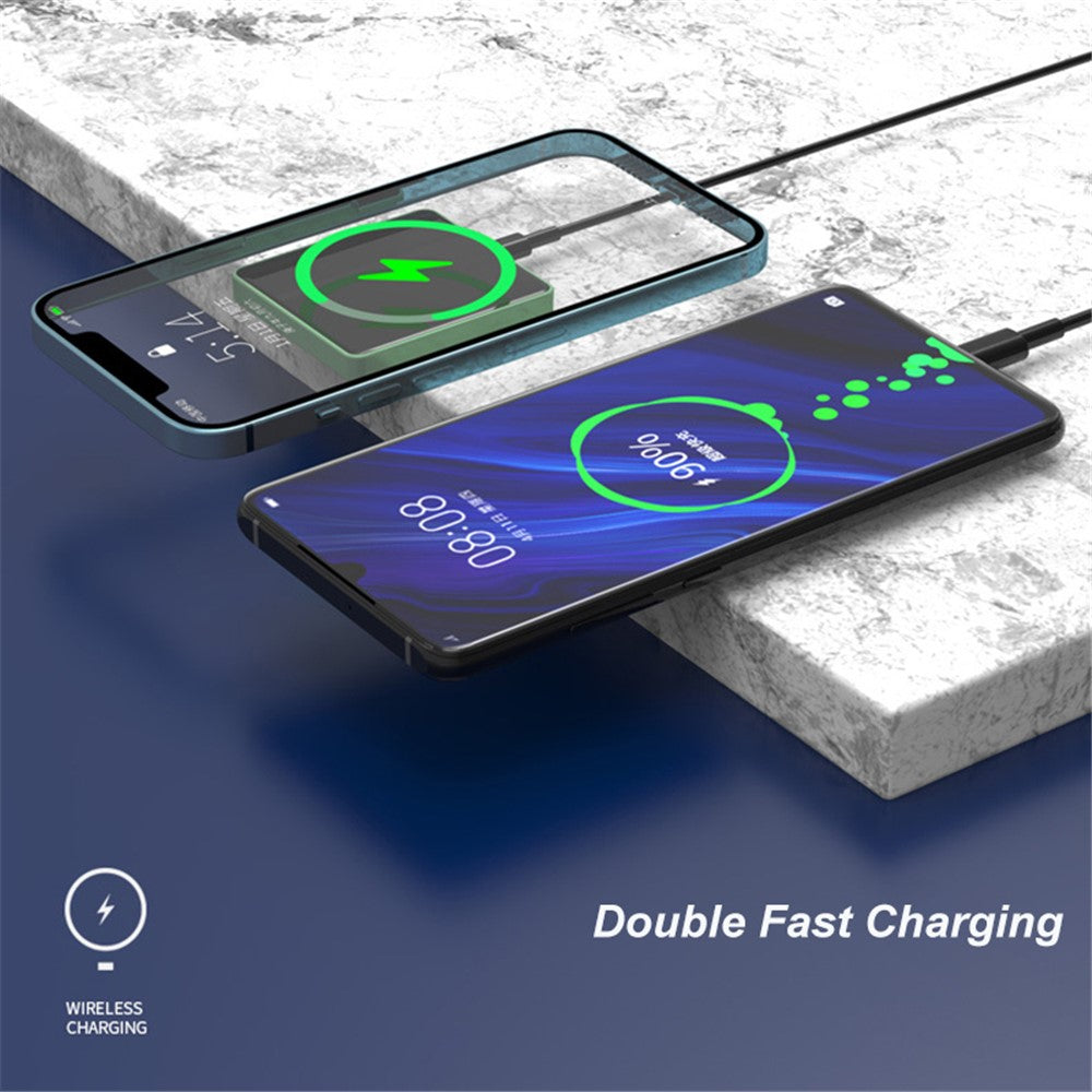E30 10000mAh Magnetic Wireless Power Bank Mini External Battery Pack for iPhone 12 / 13 Series Support 20W PD Fast Charging