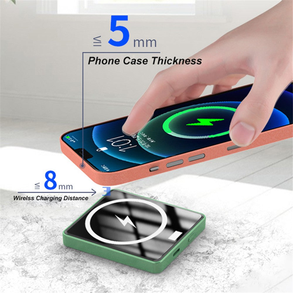 E30 10000mAh Magnetic Wireless Power Bank Mini External Battery Pack for iPhone 12 / 13 Series Support 20W PD Fast Charging