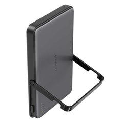 ACEFAST M16-5000 ultra-thin 5000mAh power bank with 18W PD fast charging, magnetic wireless charger, and built-in stand