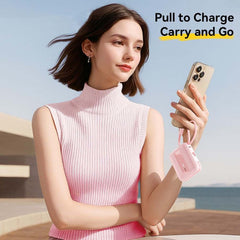 ESSAGER Digital Display 20000mAh Power Bank 22.5W Fast Charging Battery Pack with Dual Built-in Cables - Blue