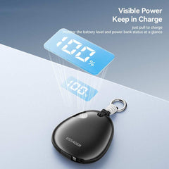 ESSAGER 10000mAh 22.5W Fast Charging Power Bank with Retractable Type-C Cable Large Capacity Battery Pack