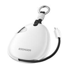 ESSAGER 10000mAh 22.5W Fast Charging Power Bank with Retractable Type-C Cable Large Capacity Battery Pack