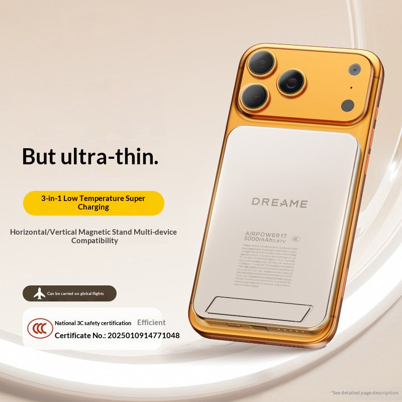 DREAME Ultra Thin Magnetic Power Bank 20W Fast Charging 5000mAh Portable Phone Charger for Travel