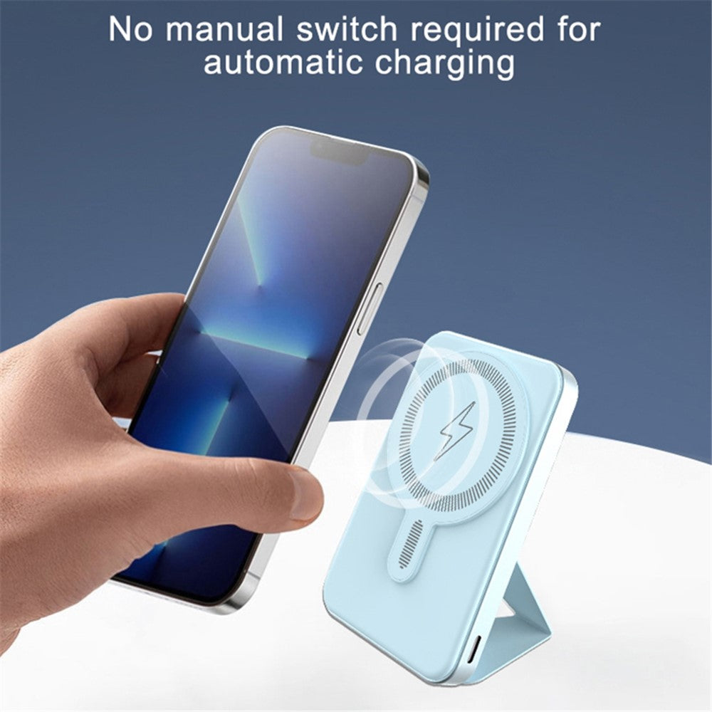 E43A Compatible with Magsafe Battery Pack 5000mAh Magnetic Wireless Power Bank Portable Charger