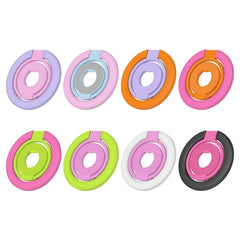 Rose-colored magnetic phone ring holder with strong magnetic attachment and 360-degree rotation stand