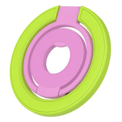 Rose-colored magnetic phone ring holder with strong magnetic attachment and 360-degree rotation stand