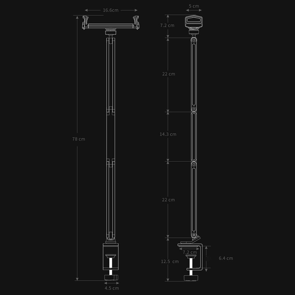 BONERUY P67 Adjustable Arm Aluminum Alloy Mobile Phone Tablet Holder Stand Bedside Desktop Lazy Bracket