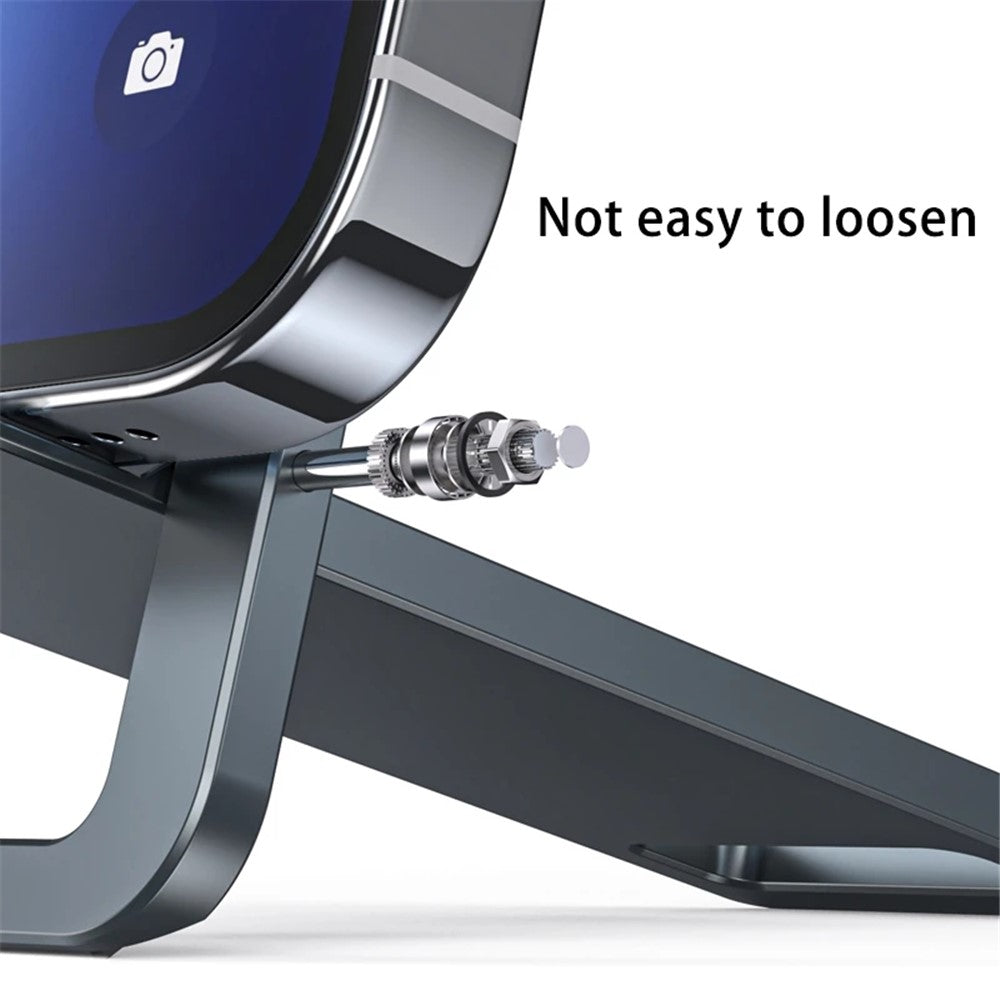 BONERUY T6 Cell Phone Stand Foldable Aluminum Adjustable Phone Tablet Holder Cradle Dock for Desk Travel