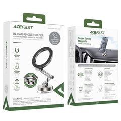 ACEFAST D20 Magnetic Car Mount zinc alloy phone holder on car dashboard with adjustable angles