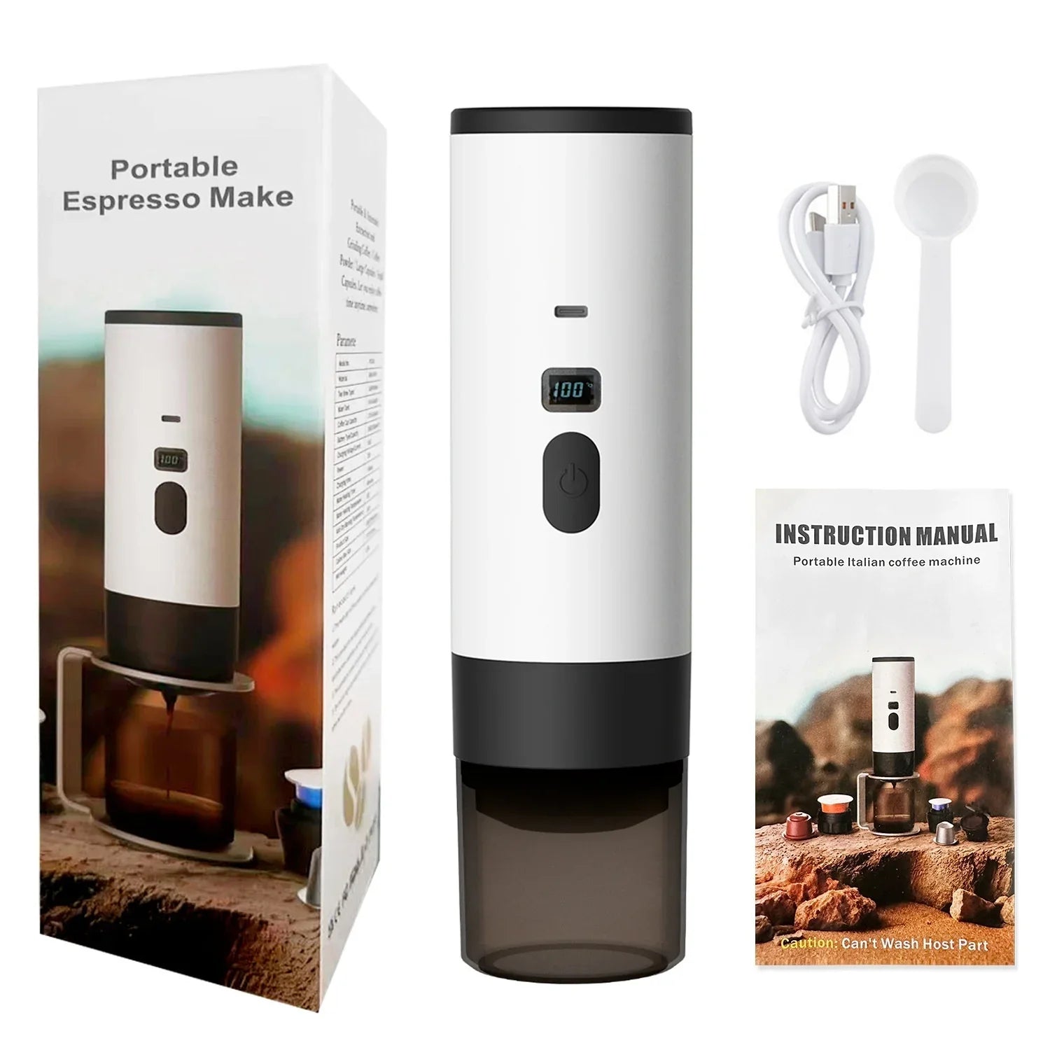Portable Capsule Coffee Machine Automatic Wireless Heating
